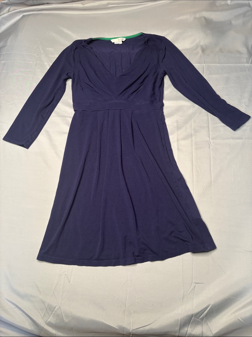 Boden Purple Long-Sleeve Wrap-Style Dress Size 2P